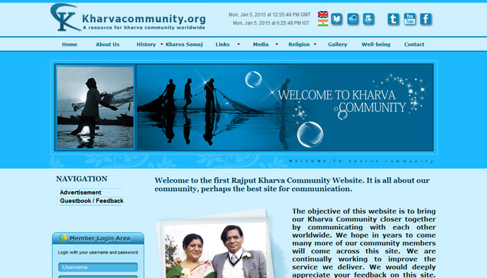 Community website for kharva community -  London - UK