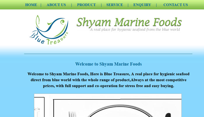 sea foods products website 